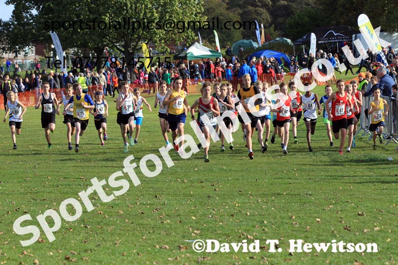 Boys under-13s 2022 Northern Cross Country Relays, Graves Park, Sheffield. Photo: David T. Hewitson/Sports for All Pics